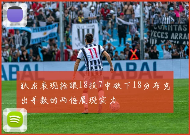 狄龙表现抢眼18投7中砍下18分布克出手数的两倍展现实力